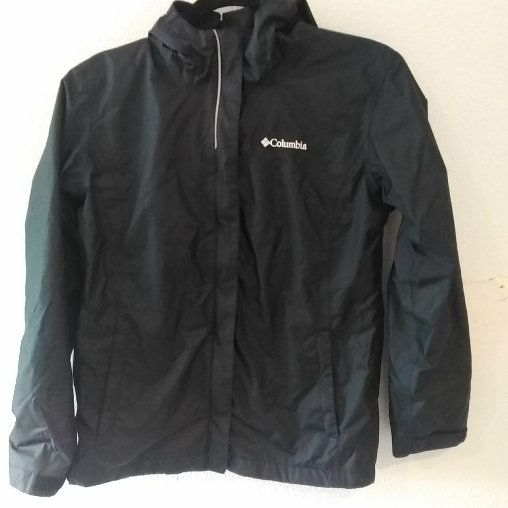 Women's Black Columbia Rain Jacket